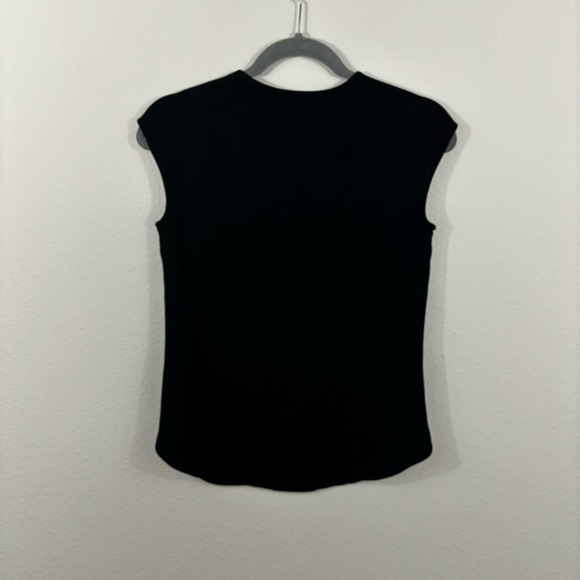 J. Crew Black Sleeveless Career Blouse Sz 0P Business Closet Staple Basic Sleek - Picture 5 of 5